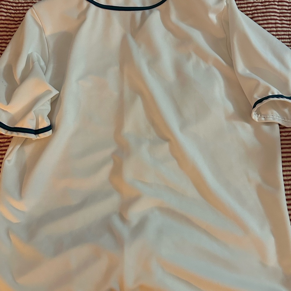 White and Green Baseball Jerseys with Classic Design - Picture 7 of 7